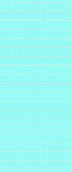 Blue Brickslips Acrylic Shower Wall Panel 2440mm x 1220mm (3mm Thick) - CladdTech
