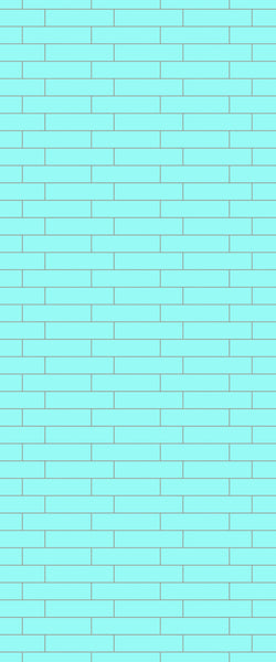 Blue Brickslips Acrylic Shower Wall Panel 2440mm x 1220mm (3mm Thick) - CladdTech