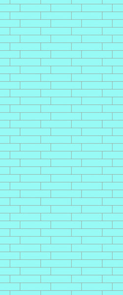 Blue Brickslips Acrylic Shower Wall Panel 2440mm x 1220mm (3mm Thick) - CladdTech