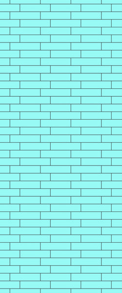 Blue Brickslips Acrylic Shower Wall Panel 2440mm x 1220mm (3mm Thick) - CladdTech