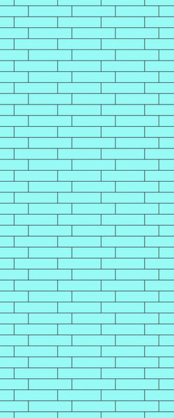 Blue Brickslips Acrylic Shower Wall Panel 2440mm x 1220mm (3mm Thick) - CladdTech