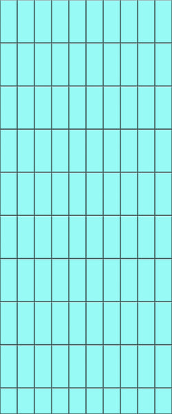 Blue Vertical Block Acrylic Shower Wall Panel 2440mm x 1220mm (3mm Thick) - CladdTech