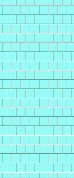 Blue Large Squares Acrylic Shower Wall Panel 2440mm x 1220mm (3mm Thick) - CladdTech