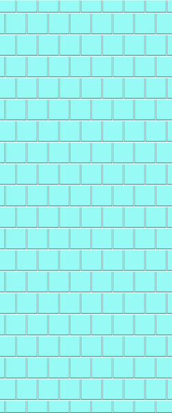 Blue Large Squares Acrylic Shower Wall Panel 2440mm x 1220mm (3mm Thick) - CladdTech