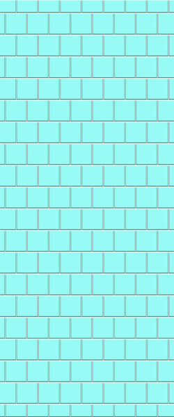 Blue Large Squares Acrylic Shower Wall Panel 2440mm x 1220mm (3mm Thick) - CladdTech