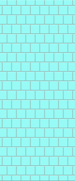 Blue Large Squares Acrylic Shower Wall Panel 2440mm x 1220mm (3mm Thick) - CladdTech