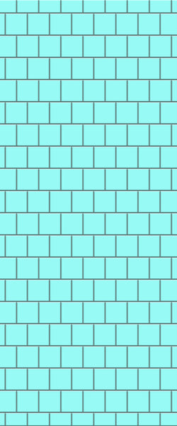 Blue Large Squares Acrylic Shower Wall Panel 2440mm x 1220mm (3mm Thick) - CladdTech