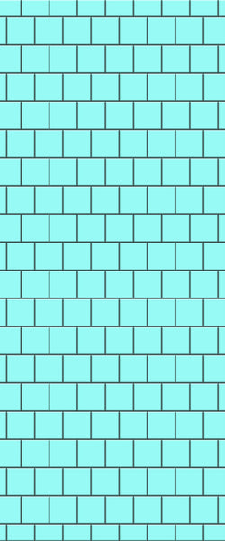 Blue Large Squares Acrylic Shower Wall Panel 2440mm x 1220mm (3mm Thick) - CladdTech