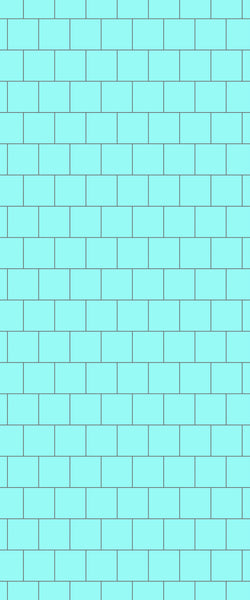 Blue Large Squares Acrylic Shower Wall Panel 2440mm x 1220mm (3mm Thick) - CladdTech
