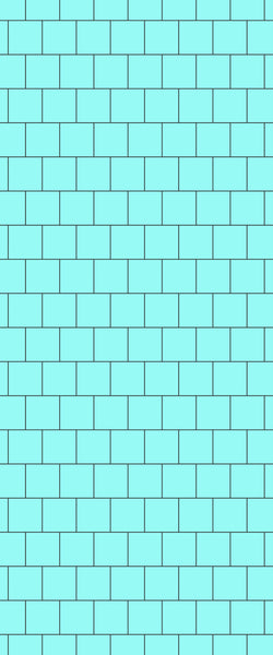 Blue Large Squares Acrylic Shower Wall Panel 2440mm x 1220mm (3mm Thick) - CladdTech