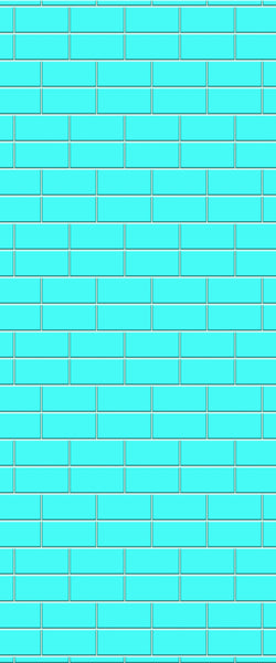 Blue Brickbond Acrylic Shower Wall Panel 2440mm x 1220mm (3mm Thick) - CladdTech