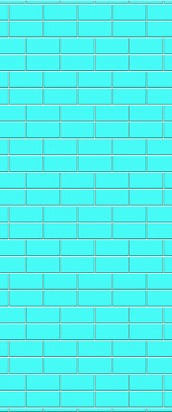 Blue Brickbond Acrylic Shower Wall Panel 2440mm x 1220mm (3mm Thick) - CladdTech