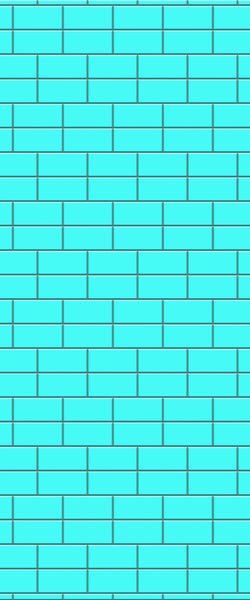 Blue Brickbond Acrylic Shower Wall Panel 2440mm x 1220mm (3mm Thick) - CladdTech