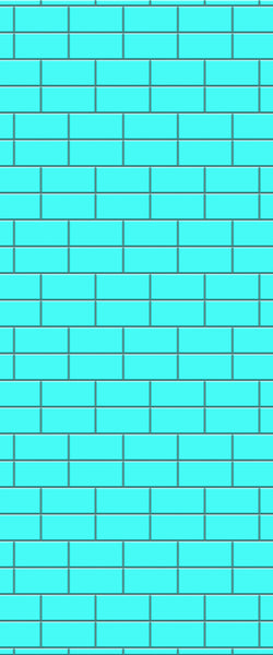 Blue Brickbond Acrylic Shower Wall Panel 2440mm x 1220mm (3mm Thick) - CladdTech