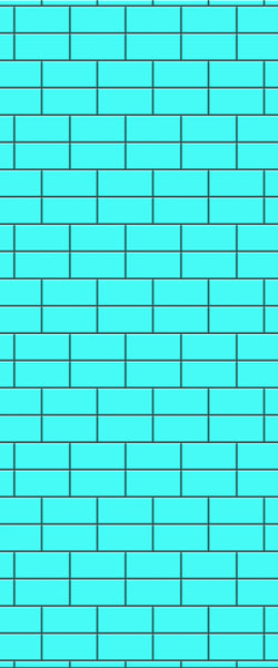 Blue Brickbond Acrylic Shower Wall Panel 2440mm x 1220mm (3mm Thick) - CladdTech
