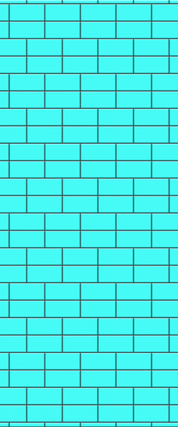 Blue Brickbond Acrylic Shower Wall Panel 2440mm x 1220mm (3mm Thick) - CladdTech