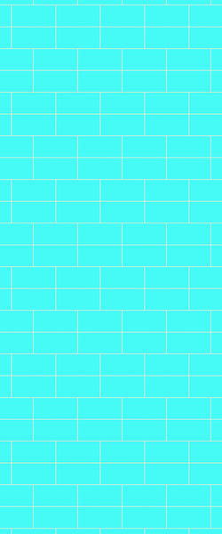 Blue Brickbond Acrylic Shower Wall Panel 2440mm x 1220mm (3mm Thick) - CladdTech