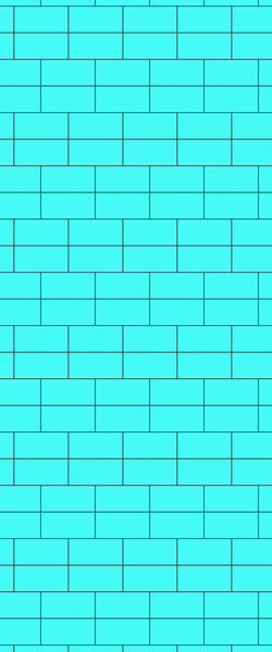 Blue Brickbond Acrylic Shower Wall Panel 2440mm x 1220mm (3mm Thick) - CladdTech