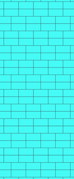 Blue Brickbond Acrylic Shower Wall Panel 2440mm x 1220mm (3mm Thick) - CladdTech