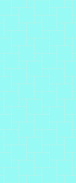 Blue Pin Wheel Tile Acrylic Shower Wall Panel 2440mm x 1220mm (3mm Thick) - CladdTech
