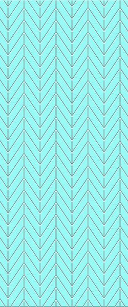 Blue Chevron Acrylic Shower Wall Panel 2440mm x 1220mm (3mm Thick) - CladdTech