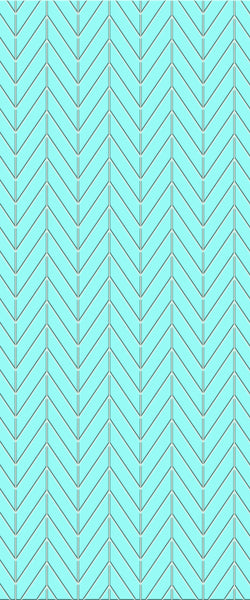 Blue Chevron Acrylic Shower Wall Panel 2440mm x 1220mm (3mm Thick) - CladdTech