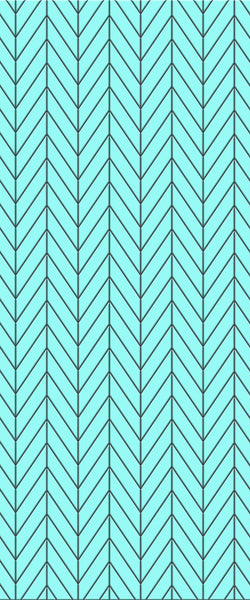 Blue Chevron Acrylic Shower Wall Panel 2440mm x 1220mm (3mm Thick) - CladdTech