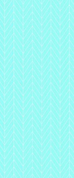 Blue Chevron Acrylic Shower Wall Panel 2440mm x 1220mm (3mm Thick) - CladdTech