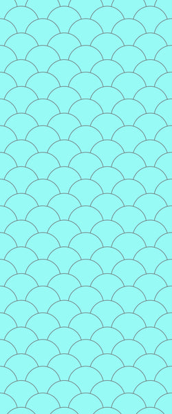 Blue Fishscales Acrylic Shower Wall Panel 2440mm x 1220mm (3mm Thick) - CladdTech
