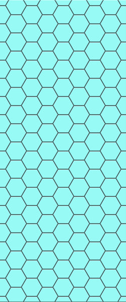 Blue Hexagons Acrylic Shower Wall Panel 2440mm x 1220mm (3mm Thick) - CladdTech