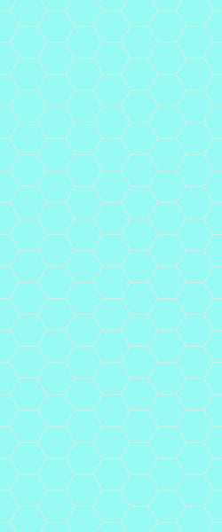 Blue Hexagons Acrylic Shower Wall Panel 2440mm x 1220mm (3mm Thick) - CladdTech