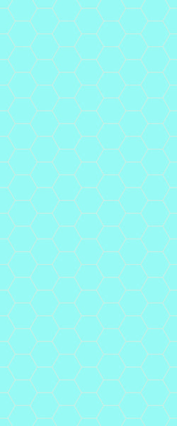 Blue Hexagons Acrylic Shower Wall Panel 2440mm x 1220mm (3mm Thick) - CladdTech