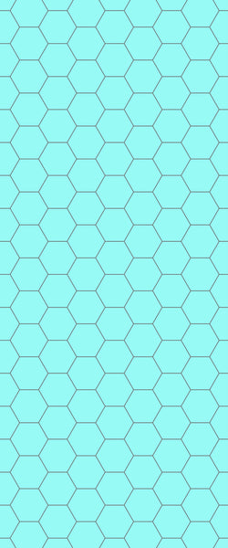 Blue Hexagons Acrylic Shower Wall Panel 2440mm x 1220mm (3mm Thick) - CladdTech