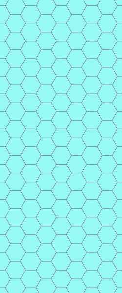 Blue Hexagons Acrylic Shower Wall Panel 2440mm x 1220mm (3mm Thick) - CladdTech