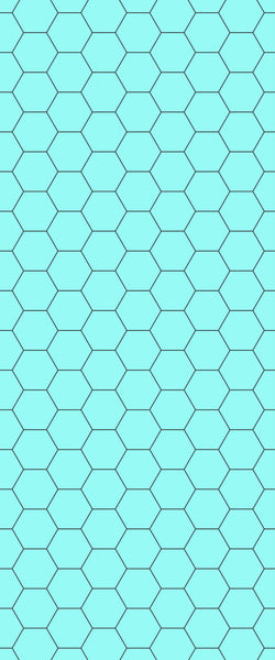 Blue Hexagons Acrylic Shower Wall Panel 2440mm x 1220mm (3mm Thick) - CladdTech