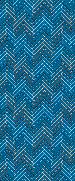 Blue Single Herringbone Tile Acrylic Shower Wall Panel 2440mm x 1220mm (3mm Thick) - CladdTech