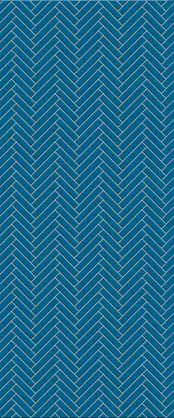 Blue Single Herringbone Tile Acrylic Shower Wall Panel 2440mm x 1220mm (3mm Thick) - CladdTech