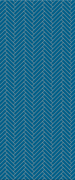 Blue Single Herringbone Tile Acrylic Shower Wall Panel 2440mm x 1220mm (3mm Thick) - CladdTech