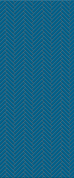 Blue Single Herringbone Tile Acrylic Shower Wall Panel 2440mm x 1220mm (3mm Thick) - CladdTech