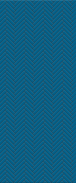 Blue Single Herringbone Tile Acrylic Shower Wall Panel 2440mm x 1220mm (3mm Thick) - CladdTech