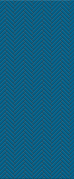 Blue Single Herringbone Tile Acrylic Shower Wall Panel 2440mm x 1220mm (3mm Thick) - CladdTech