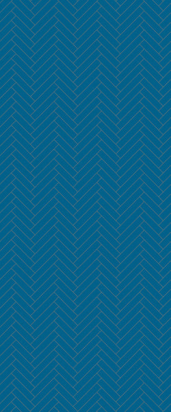 Blue Single Herringbone Tile Acrylic Shower Wall Panel 2440mm x 1220mm (3mm Thick) - CladdTech