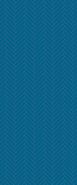 Blue Single Herringbone Tile Acrylic Shower Wall Panel 2440mm x 1220mm (3mm Thick) - CladdTech
