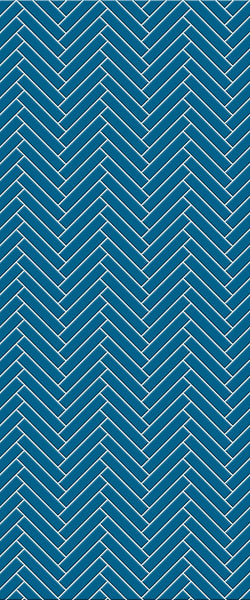 Blue Double Herringbone Tile Acrylic Shower Wall Panel 2440mm x 1220mm (3mm Thick) - CladdTech