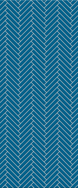 Blue Double Herringbone Tile Acrylic Shower Wall Panel 2440mm x 1220mm (3mm Thick) - CladdTech