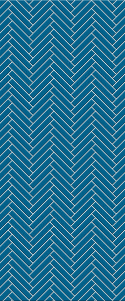 Blue Double Herringbone Tile Acrylic Shower Wall Panel 2440mm x 1220mm (3mm Thick) - CladdTech