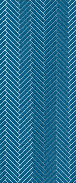 Blue Double Herringbone Tile Acrylic Shower Wall Panel 2440mm x 1220mm (3mm Thick) - CladdTech