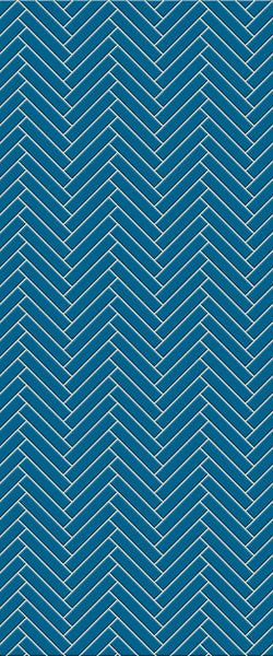 Blue Double Herringbone Tile Acrylic Shower Wall Panel 2440mm x 1220mm (3mm Thick) - CladdTech