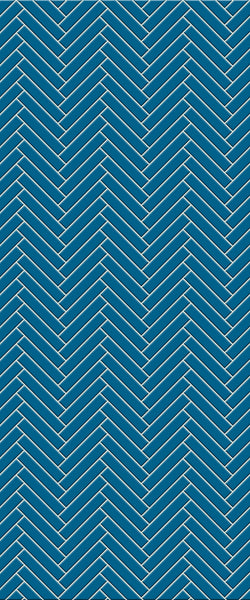 Blue Double Herringbone Tile Acrylic Shower Wall Panel 2440mm x 1220mm (3mm Thick) - CladdTech