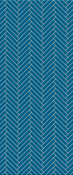 Blue Double Herringbone Tile Acrylic Shower Wall Panel 2440mm x 1220mm (3mm Thick) - CladdTech